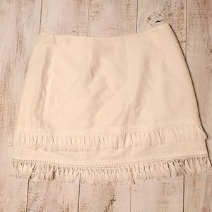 White tassel skirt